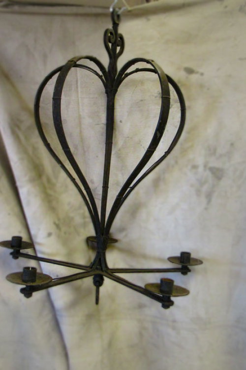 Salvaged Iron Light Fixture